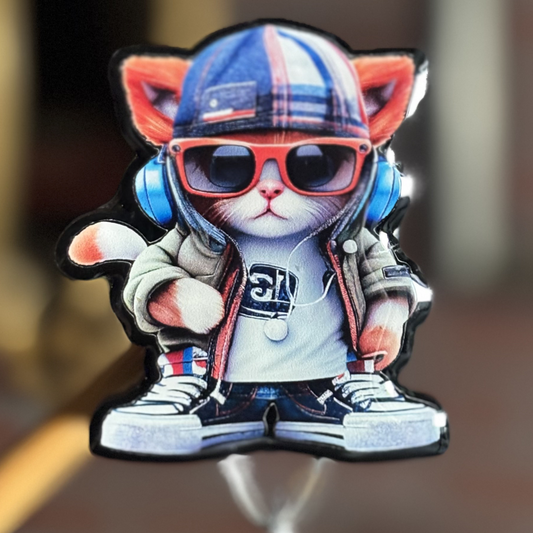 Vibed Cat Badge Reel
