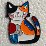 Light Art Cat Pin
