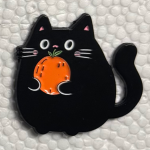 Cat with Orange Pin