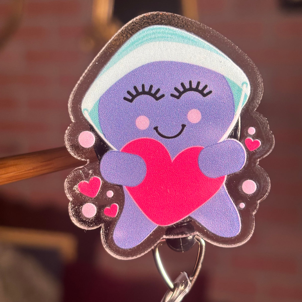 Heart Glove - Acrylic Badge Reel