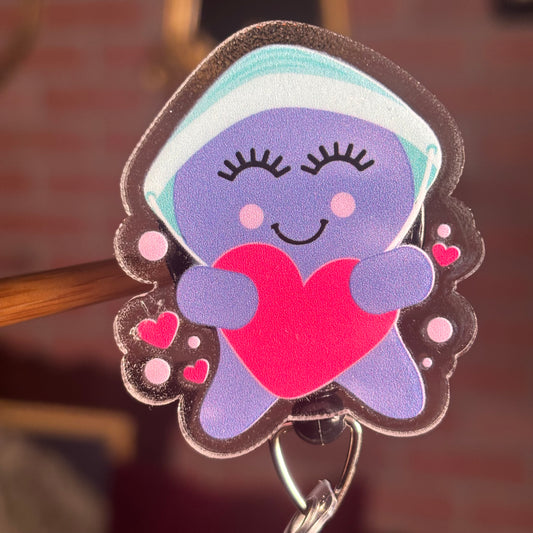 Heart Glove - Acrylic Badge Reel