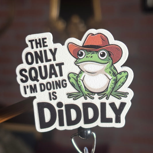 Diddly Squat - Acrylic Badge Reel