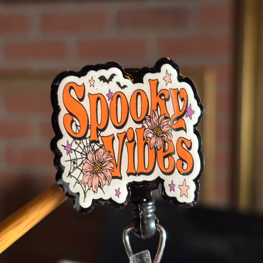 Halloween Spooky Vibes Badge Reel