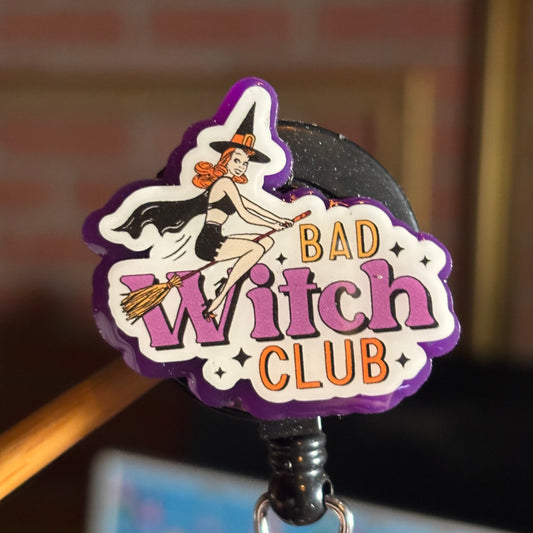 Halloween Bad Witch Club Badge Reel