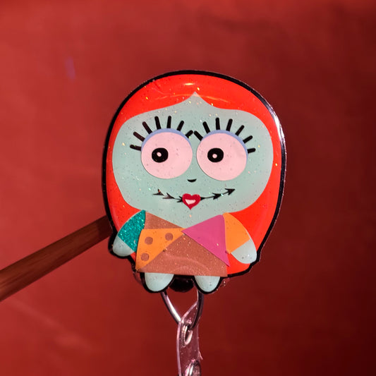 Halloween Doll Badge Reel
