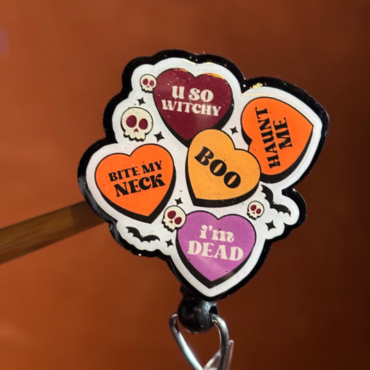 Halloween Heart Candy Badge Reel
