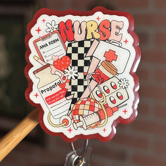 Nursing Rescue Kit Badge Reel