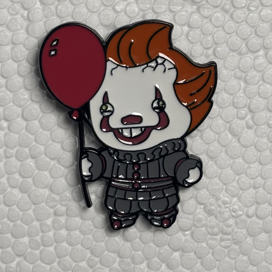 Clown with balloon pin
